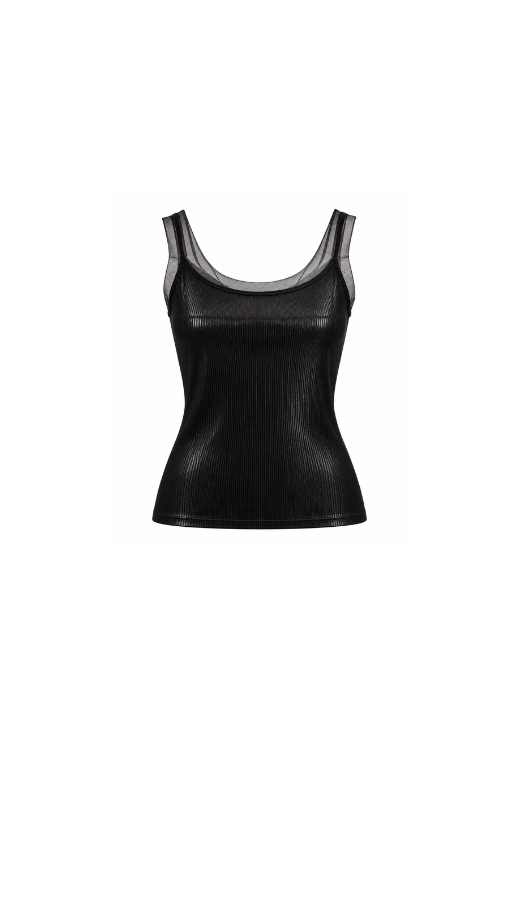 Top Nébula Negro Shine