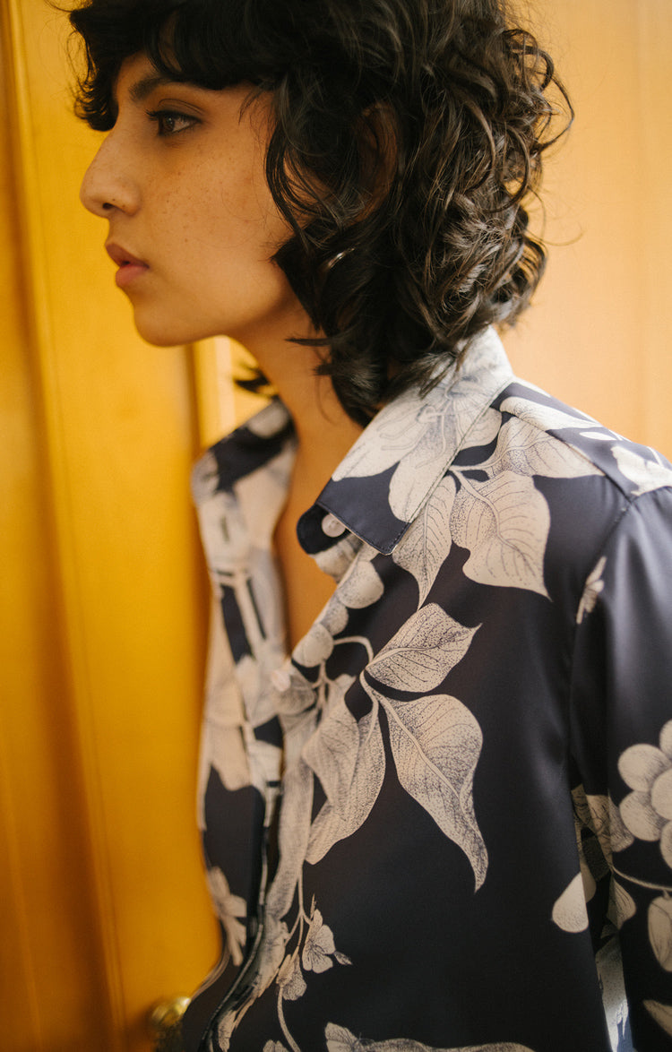 Camisa Clásica Botánica Navy