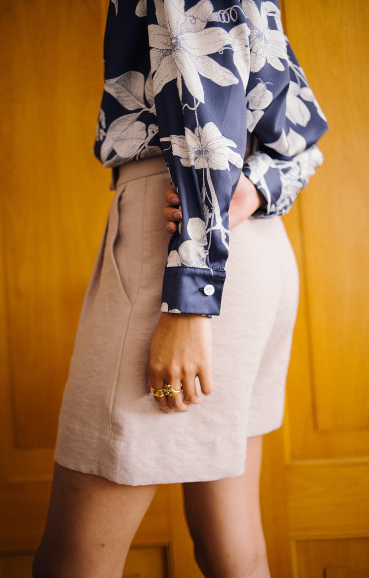 Camisa Clásica Botánica Navy