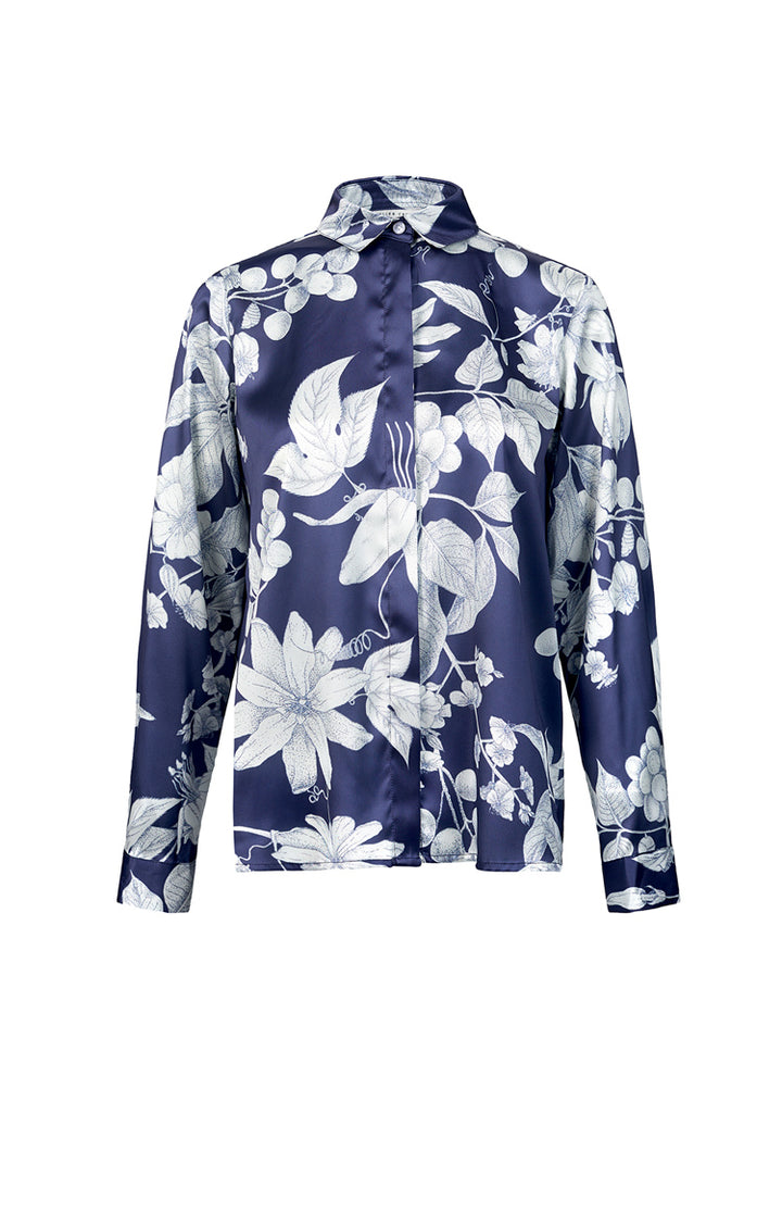 Camisa Clásica Botánica Navy