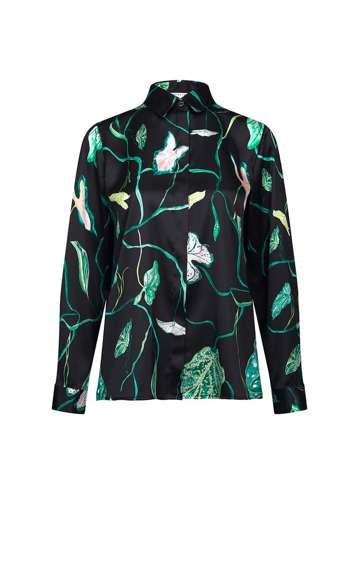 Camisa Clásica Jardín Negro