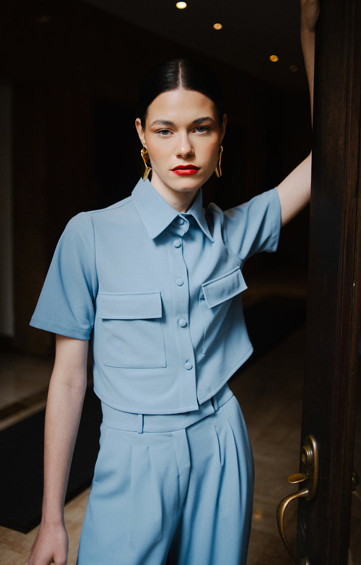 Camisa Miami Celeste