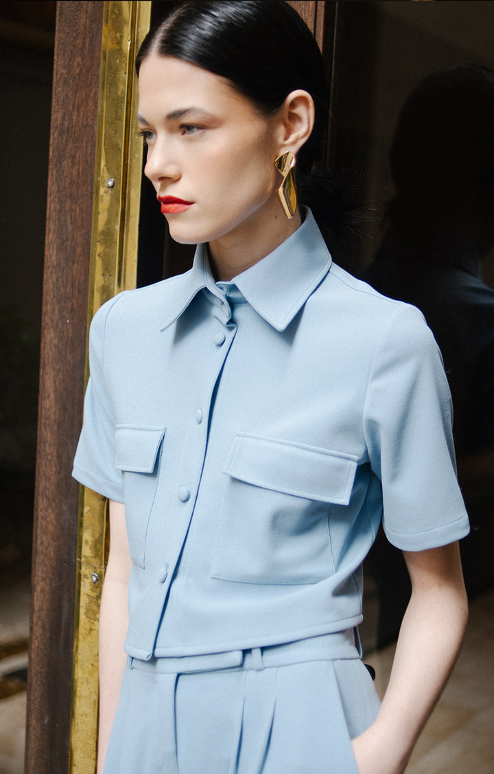 Camisa Miami Celeste