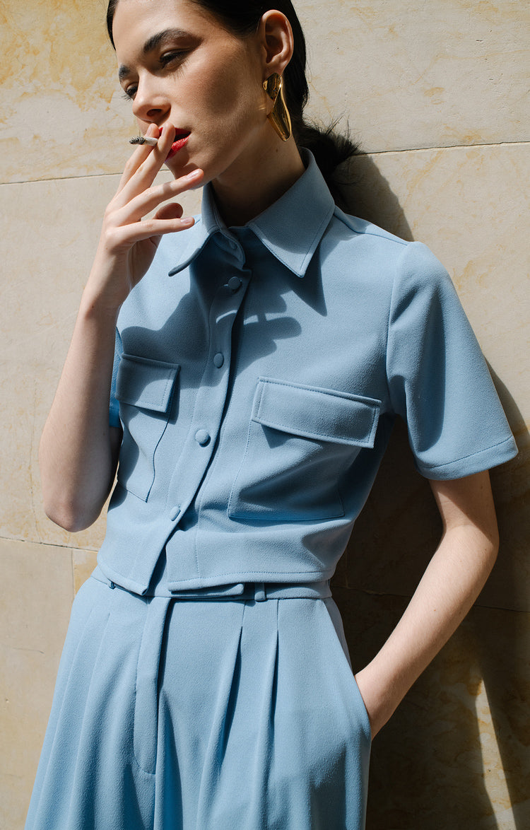 Camisa Miami Celeste