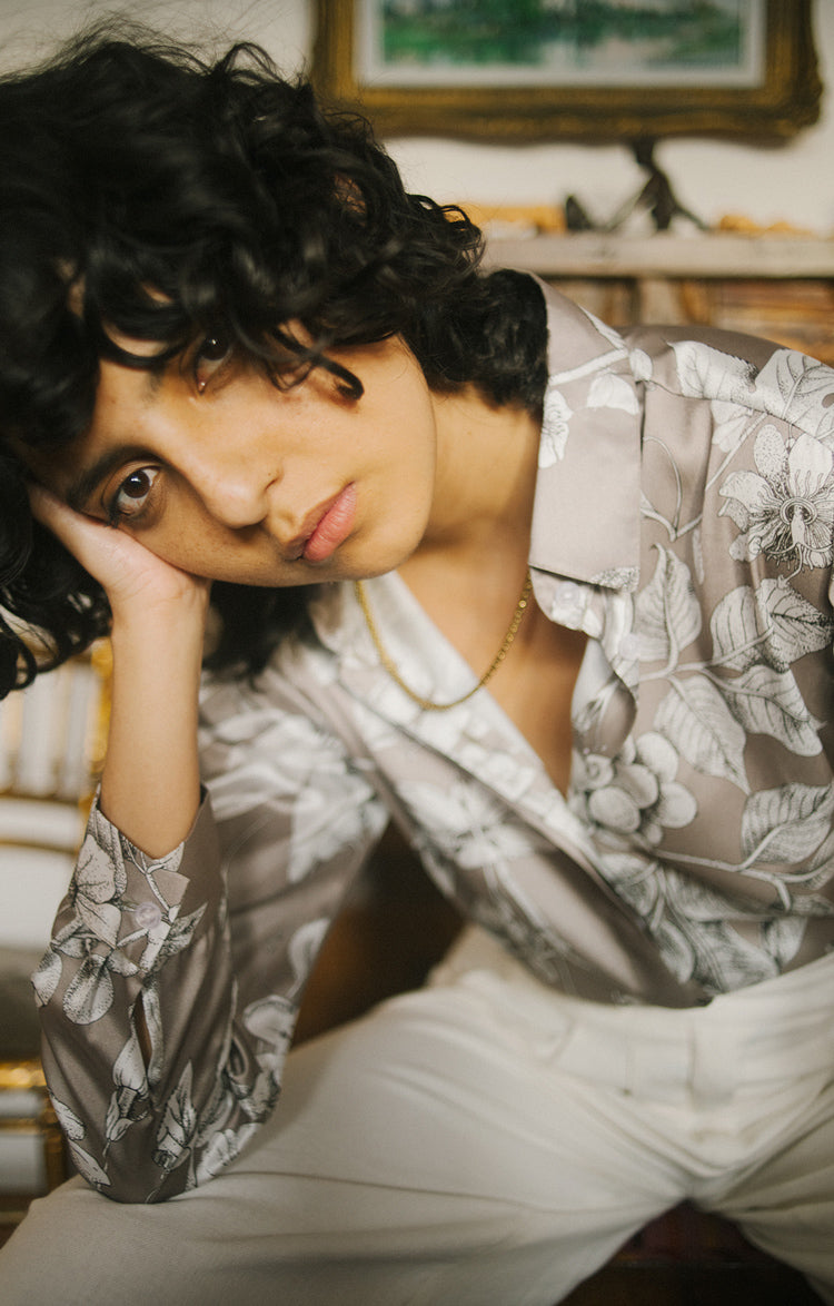 Camisa Clásica Botánica Taupe