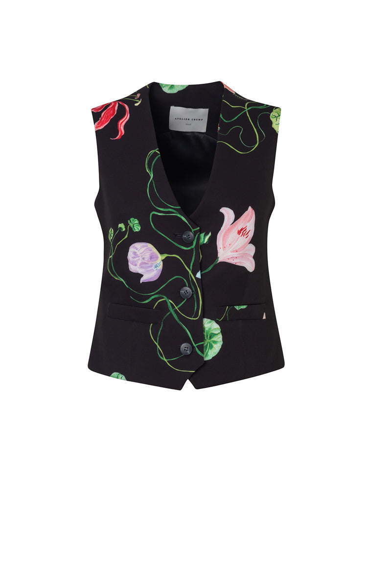Chaleco Flora Negro