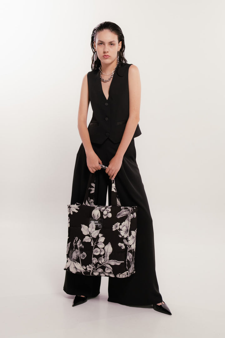 Cartera Botánica Negro