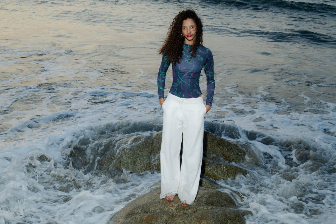 TOP MEDUSA JARDIN DE MAR NAVY