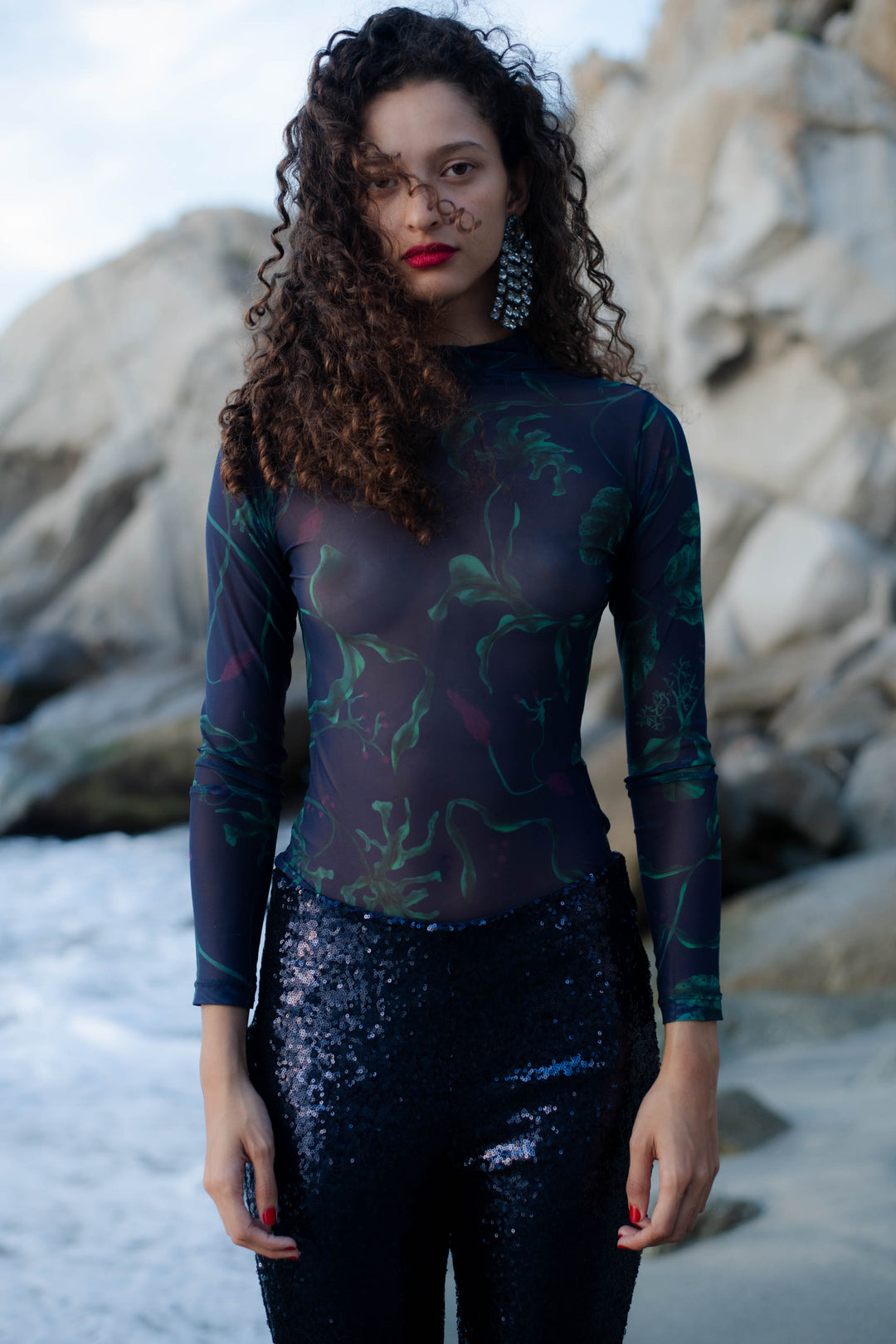 TOP MEDUSA JARDIN DE MAR NAVY