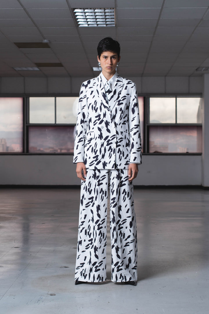 CORBATA CRUELA BLANCO Y NEGRO