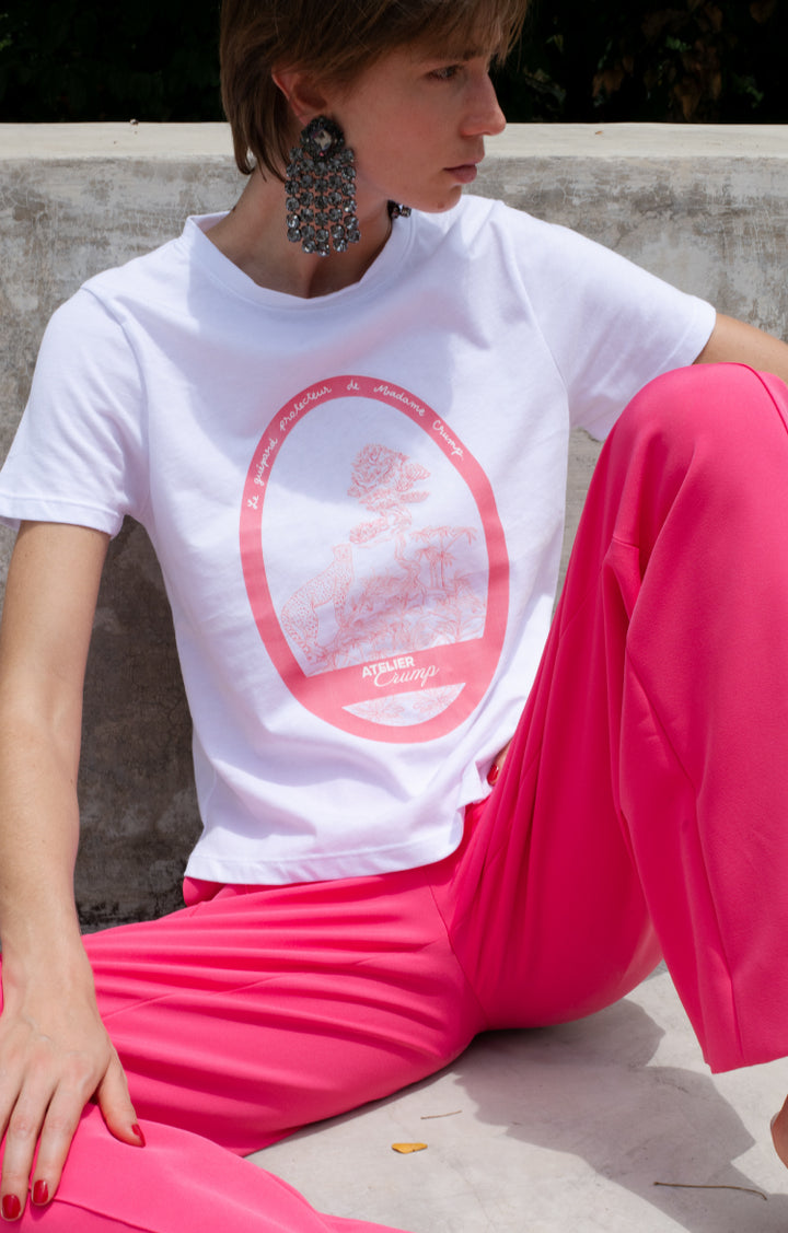 T-shirt safari rosado