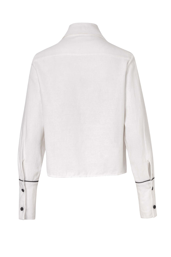 CAMISA ROSETTA IVORY - BLACK